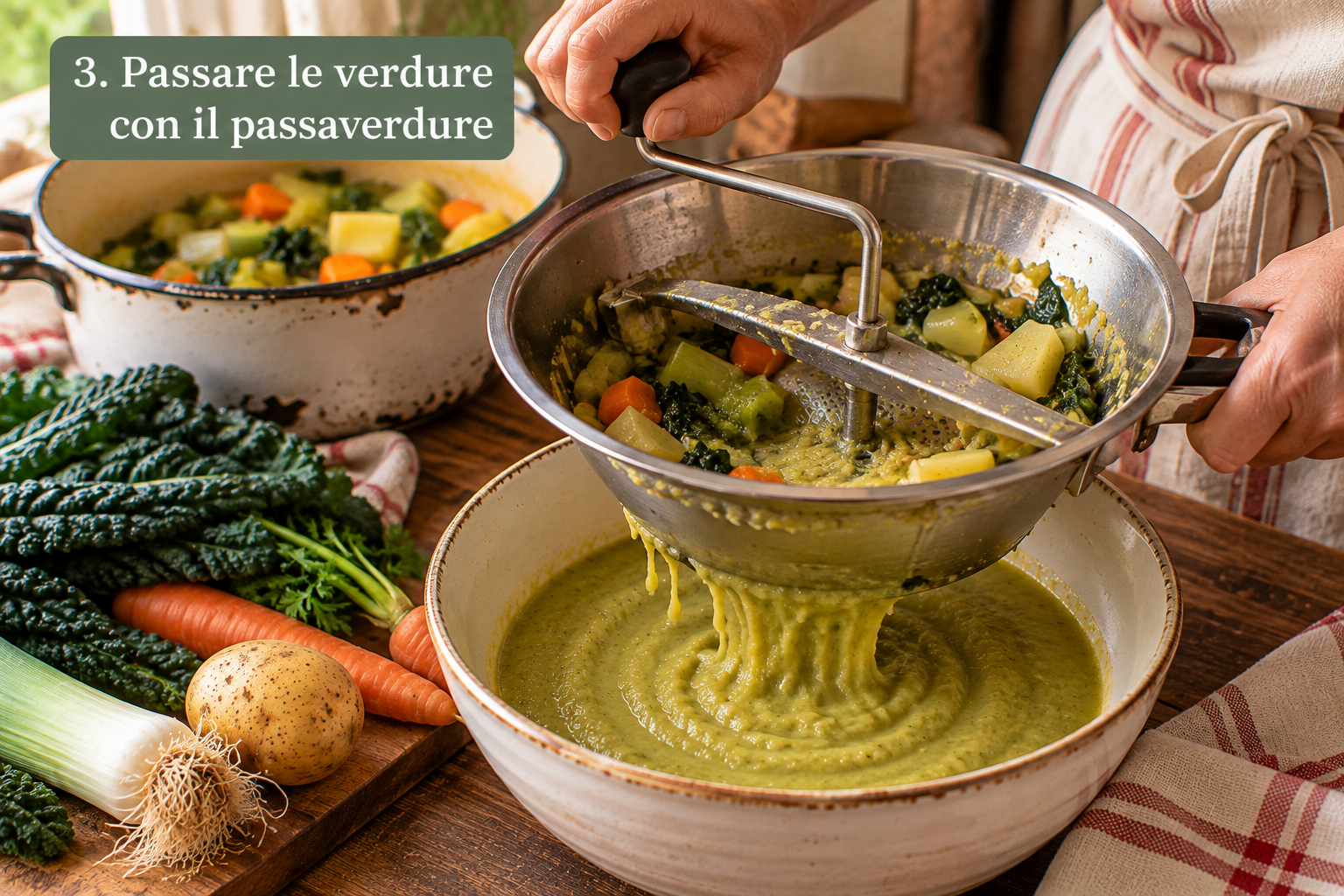 Passato di verdure con il minipimer o con il passaverdure?
