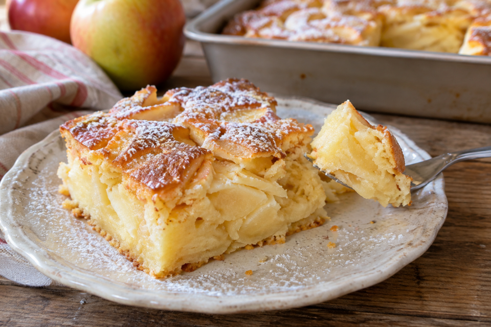Torta cremosa di mele: tante mele e poco impasto, si scioglie in bocca