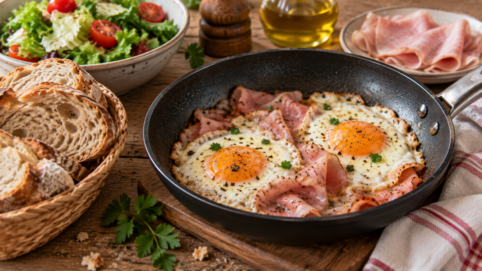 Cosa servire con uova al tegamino e prosciutto?