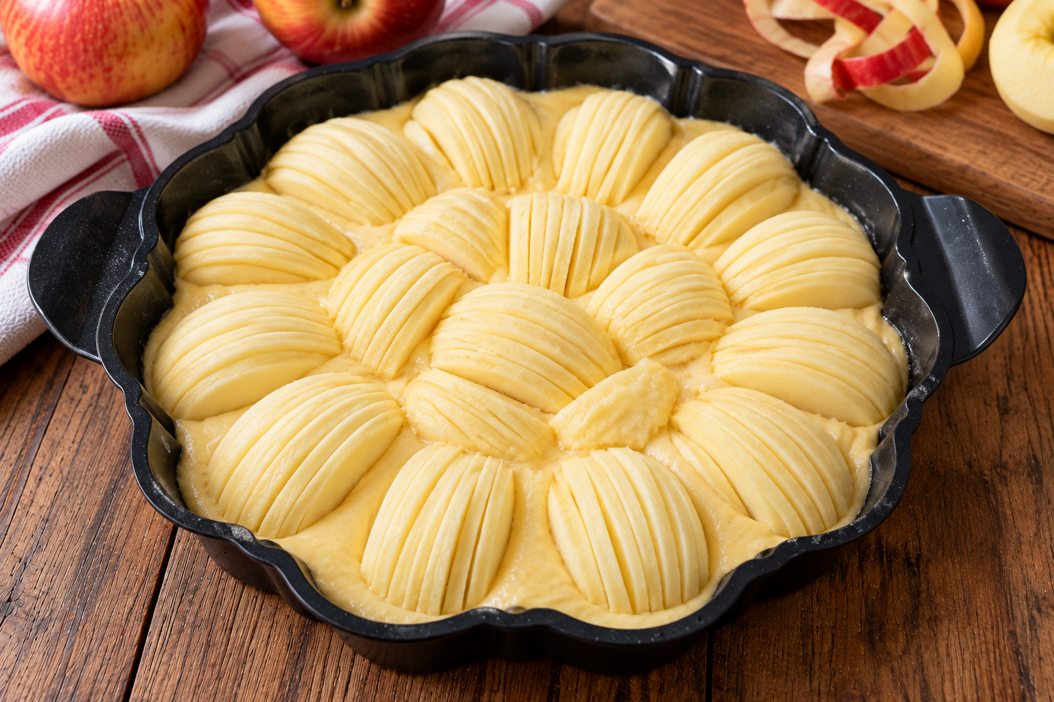 Torta di mele a raggiera