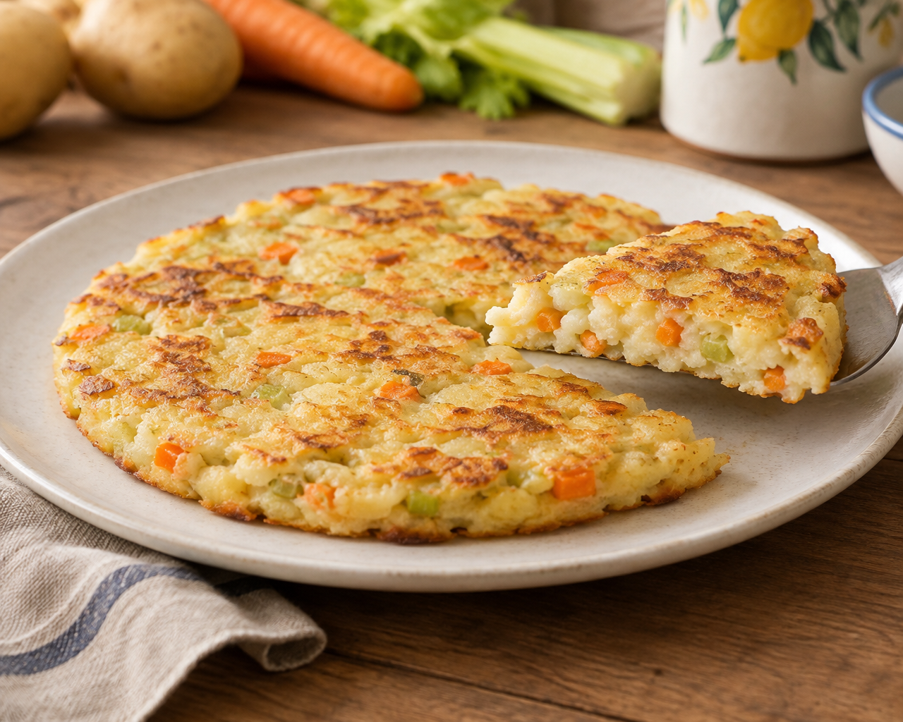 Frittata di patate senza uova: dorata fuori e morbida dentro