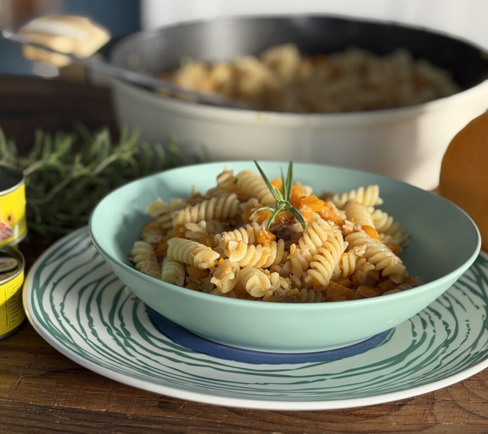 Pasta con la zucca e il tonno