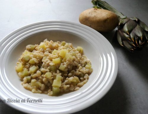 Orzotto con carciofi e patate