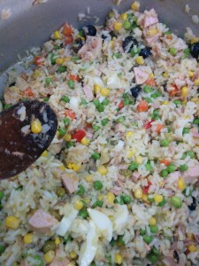 preparazione insalata di riso
