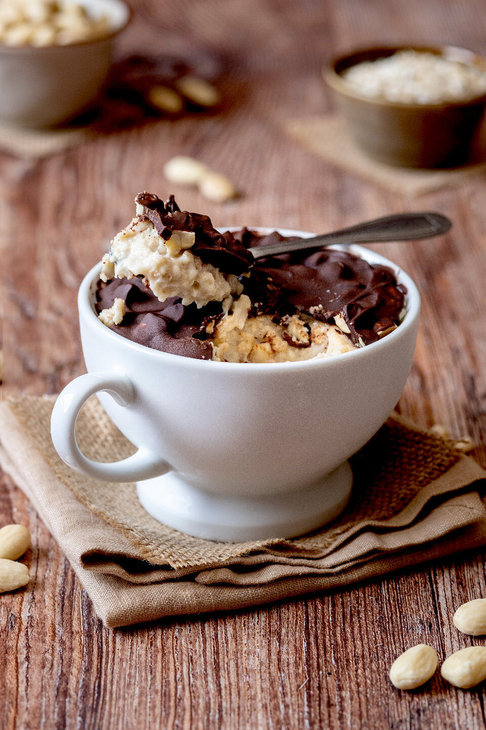frozen porridge alle mandorle e cioccolato