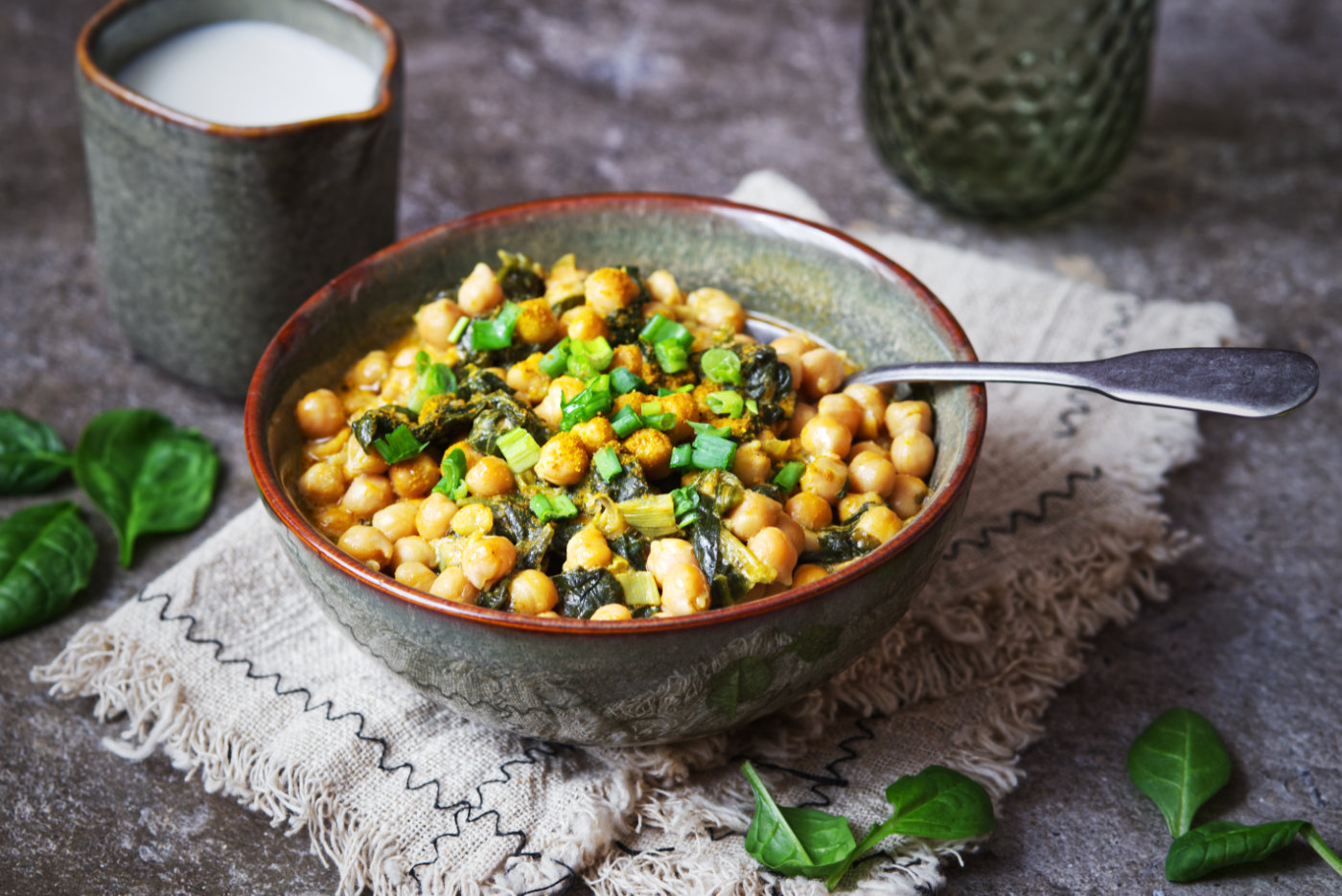 curry di ceci agli spinaci