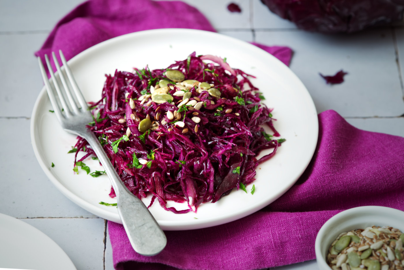 insalata di cavolo rosso marinato