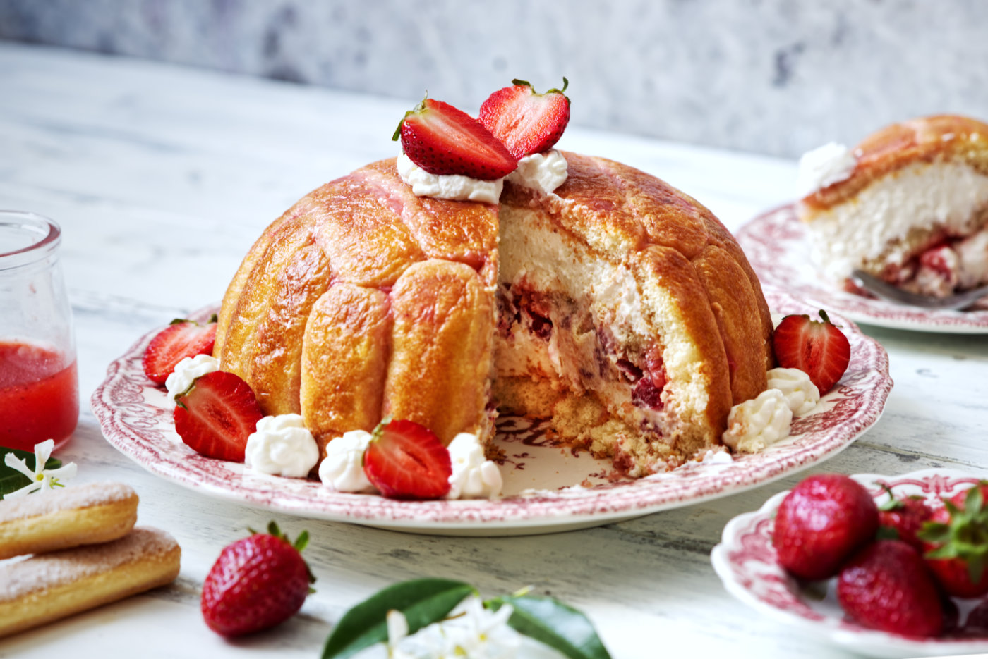 zuccotto alle fragole e mascarpone