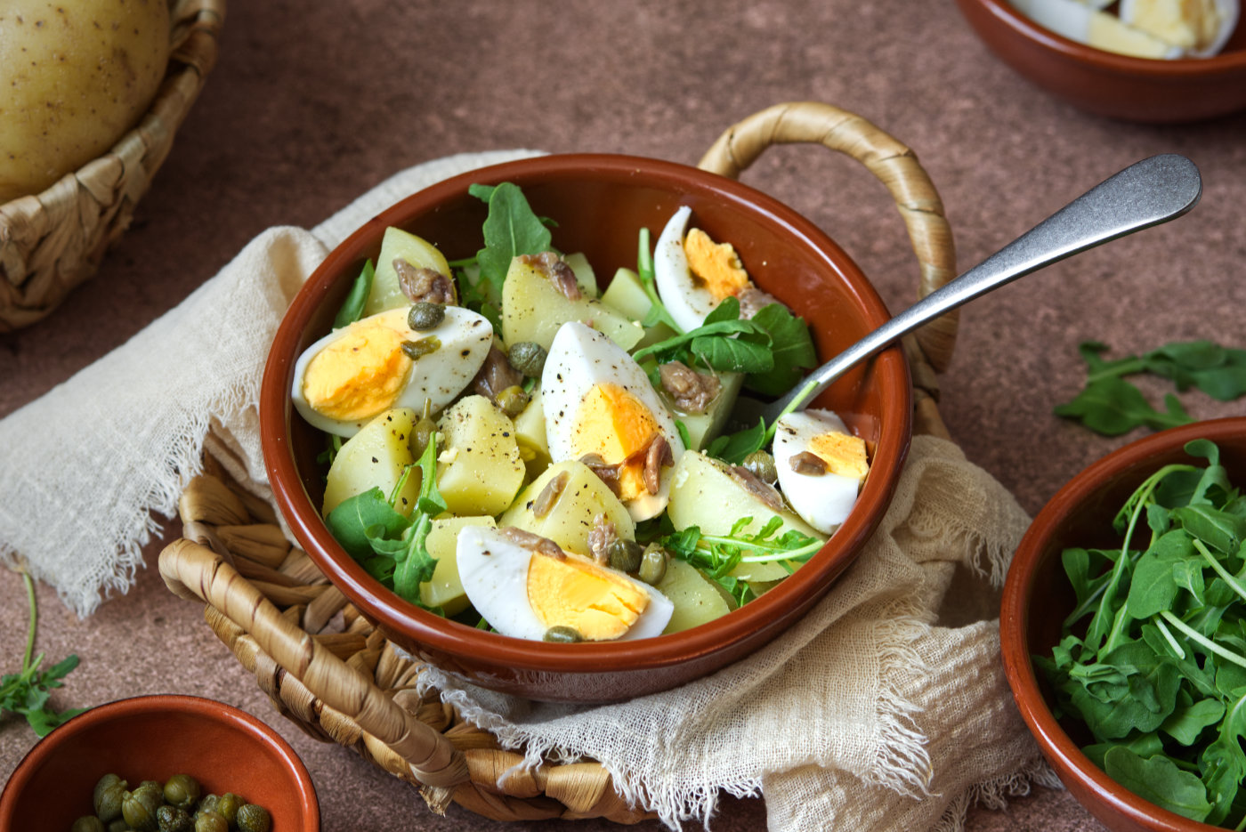 insalata di patate alle acciughe
