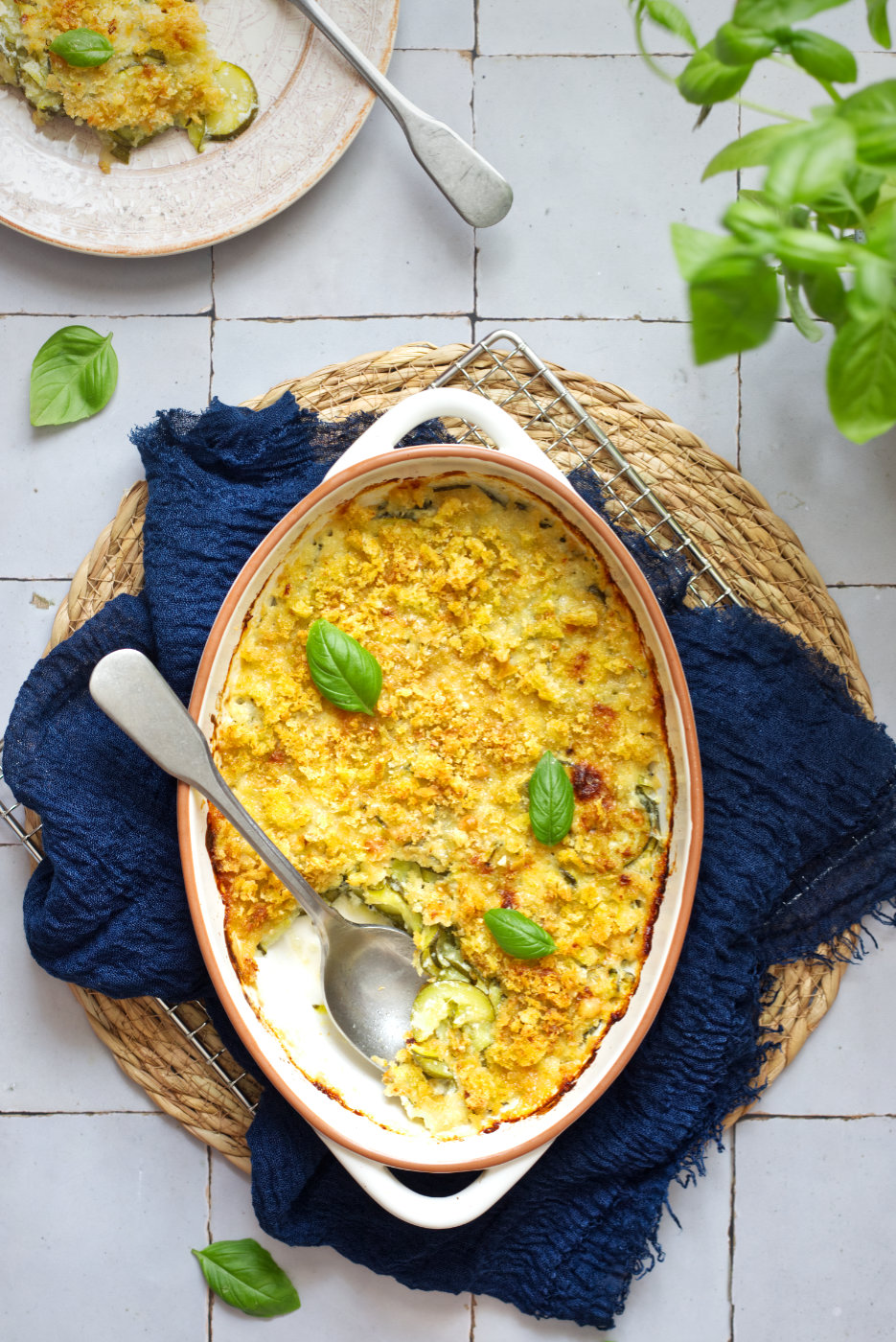 zucchine gratinate con panna acida