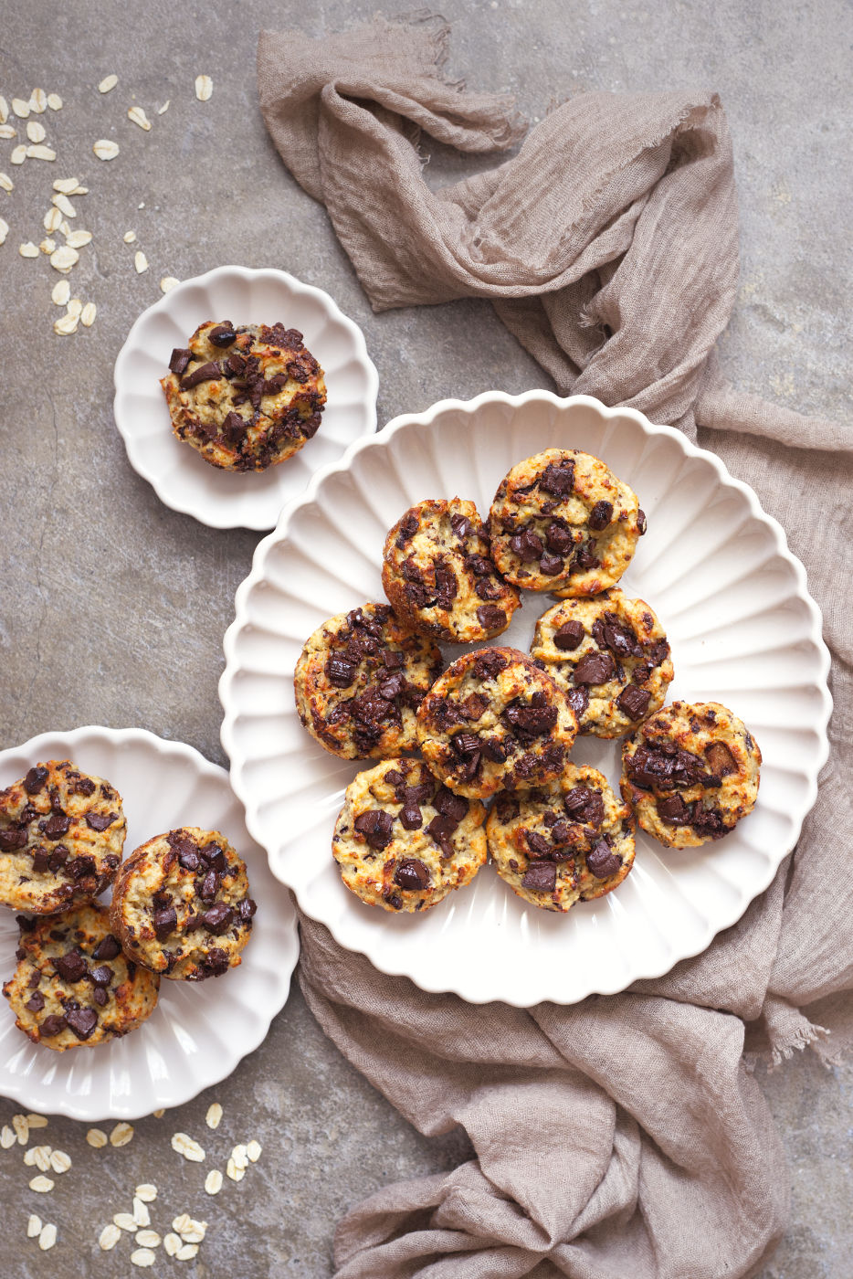 tortine di ricotta con avena e cioccolato