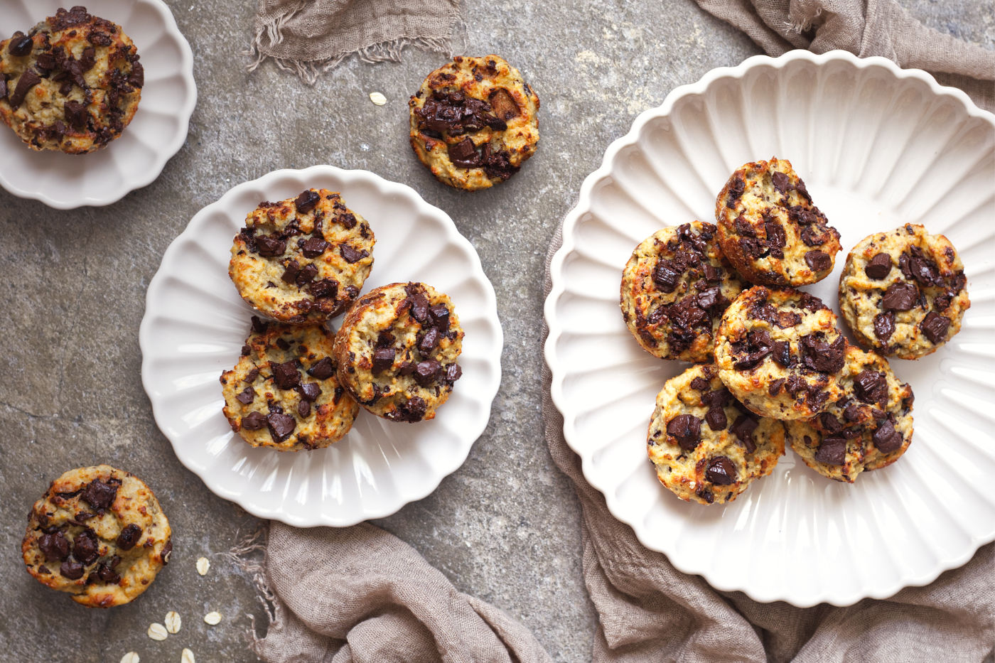 tortine di ricotta con avena e cioccolato
