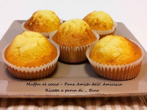 Pane Amish dell Amicizia Muffin al cocco