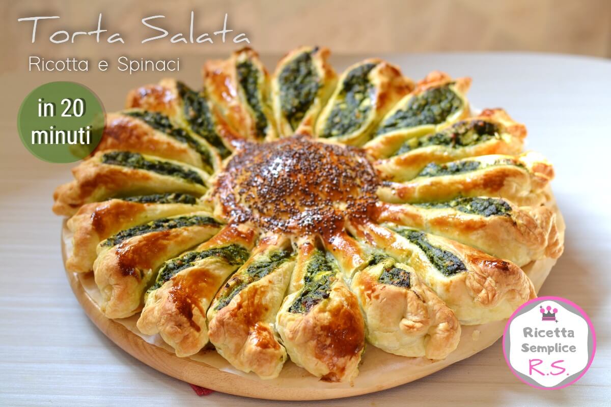 Torta Salata Ricotta e Spinaci, perfetta per il menu di Pasqua.