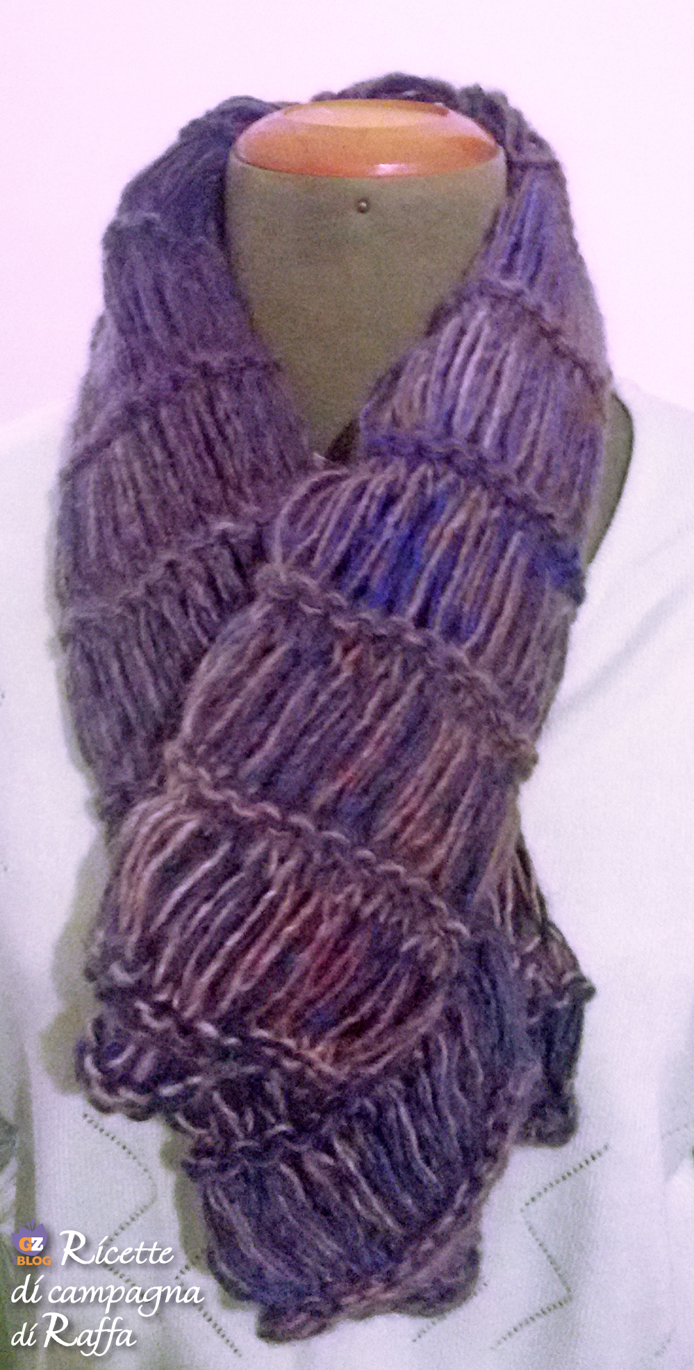 styleBREAKER Sciarpa a maglia lunga da donna con costine e motivo a perla sciarpa a maglia invernale calda Unicolore 01018164