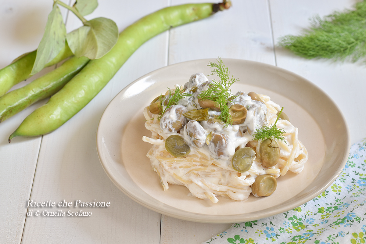 ricetta pasta con ricotta e fave