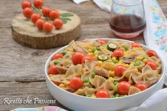 insalata di pasta con verdure