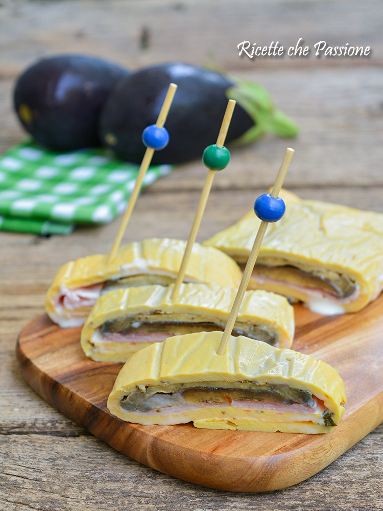 rotolo di melanzane e prosciutto
