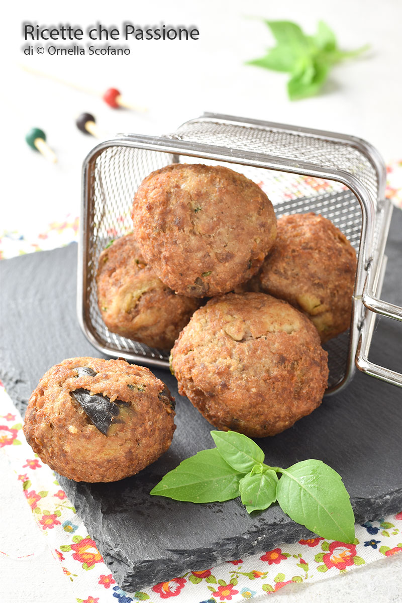 polpette di carne con melanzane