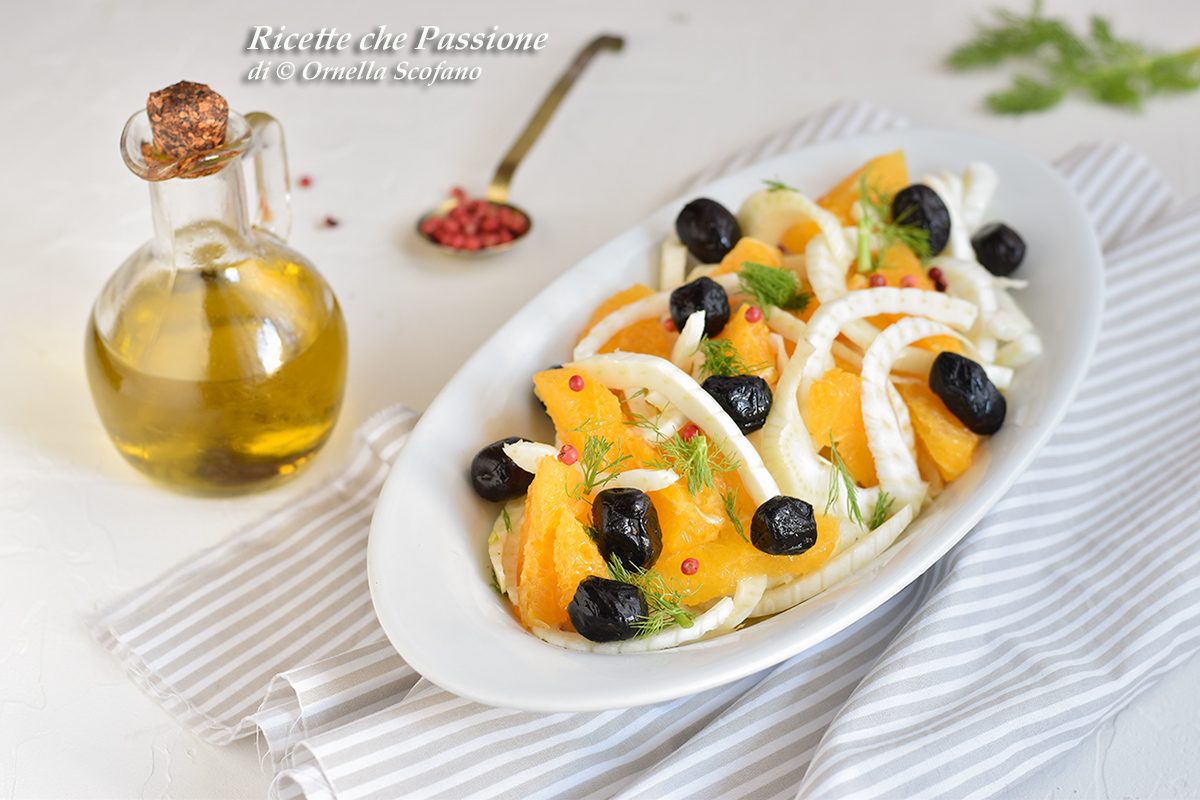 insalata di arance e finocchi con olive nere