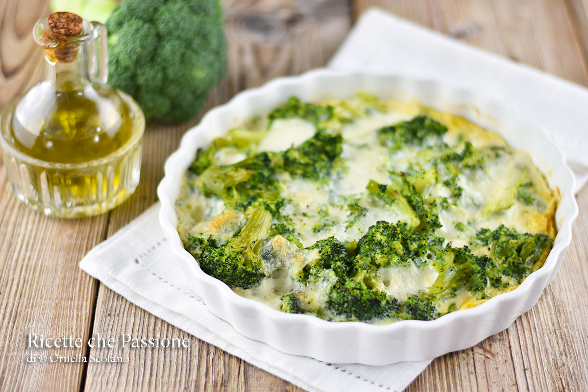 broccoli con mozzarella al forno