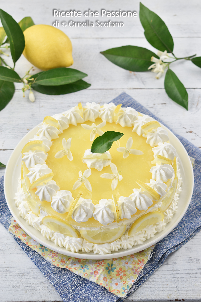 Torta fredda al limone senca cottura e senza colla di pesce