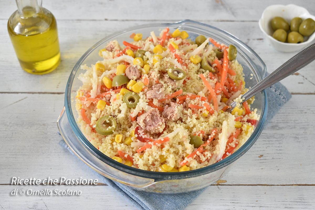 ricetta insalata di couscous al tonno