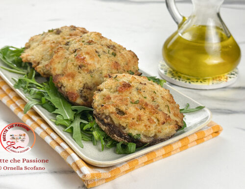 Funghi portobello ripieni in friggitrice ad aria