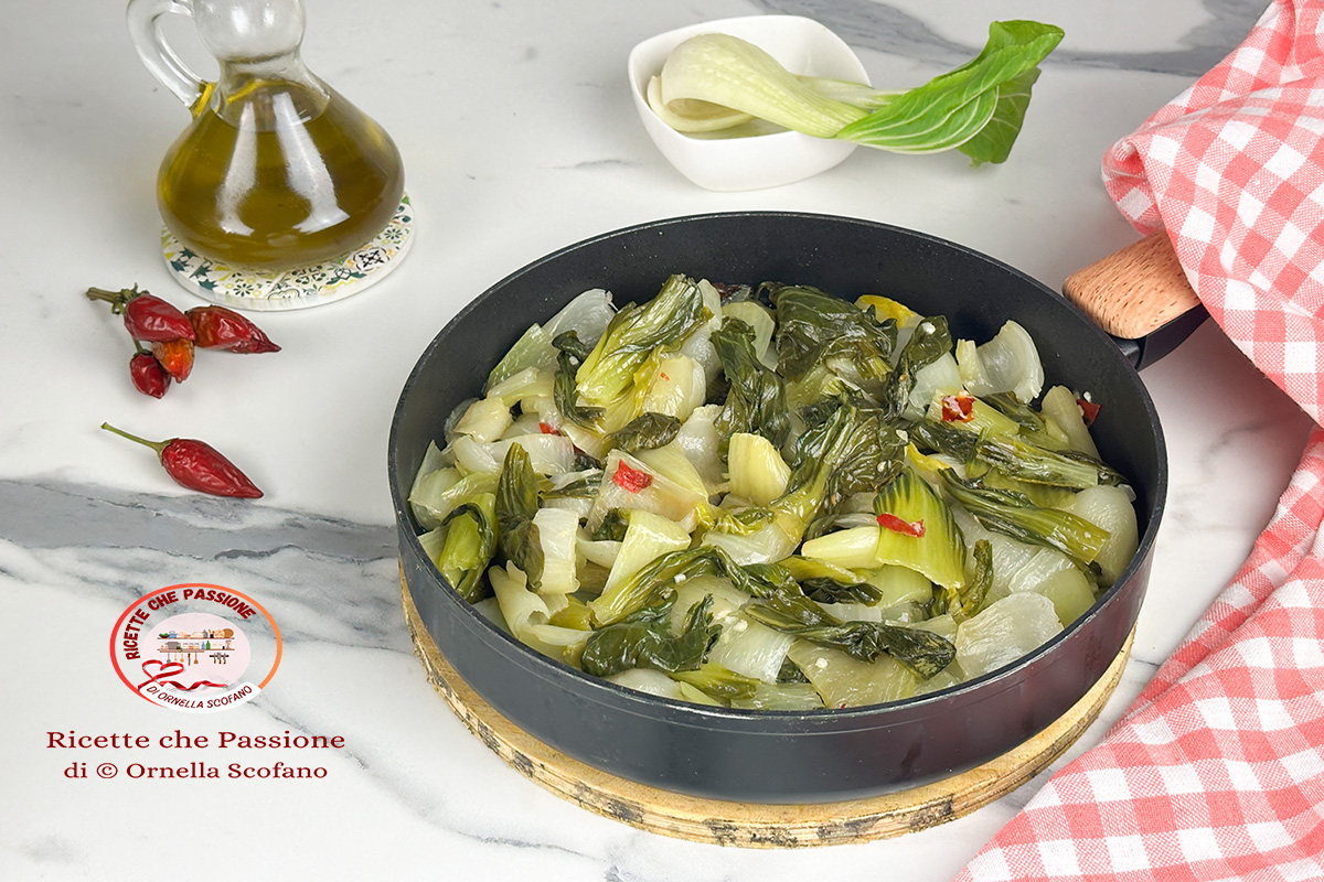 Ricetta cavolo pak choi in padella