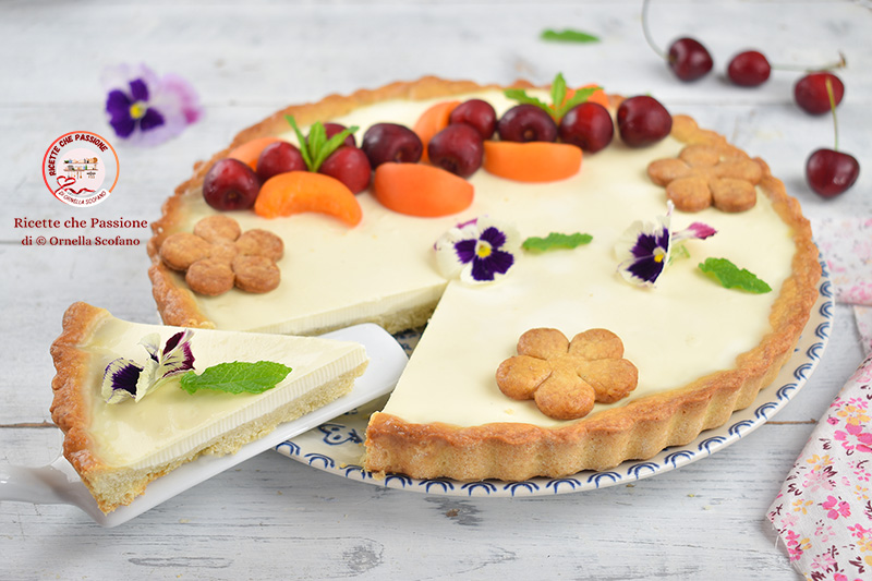 ricetta crostata alla panna cotta