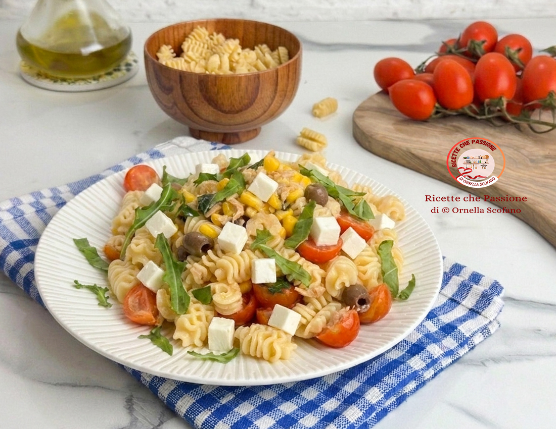 ricetta pasta fredda alla greca