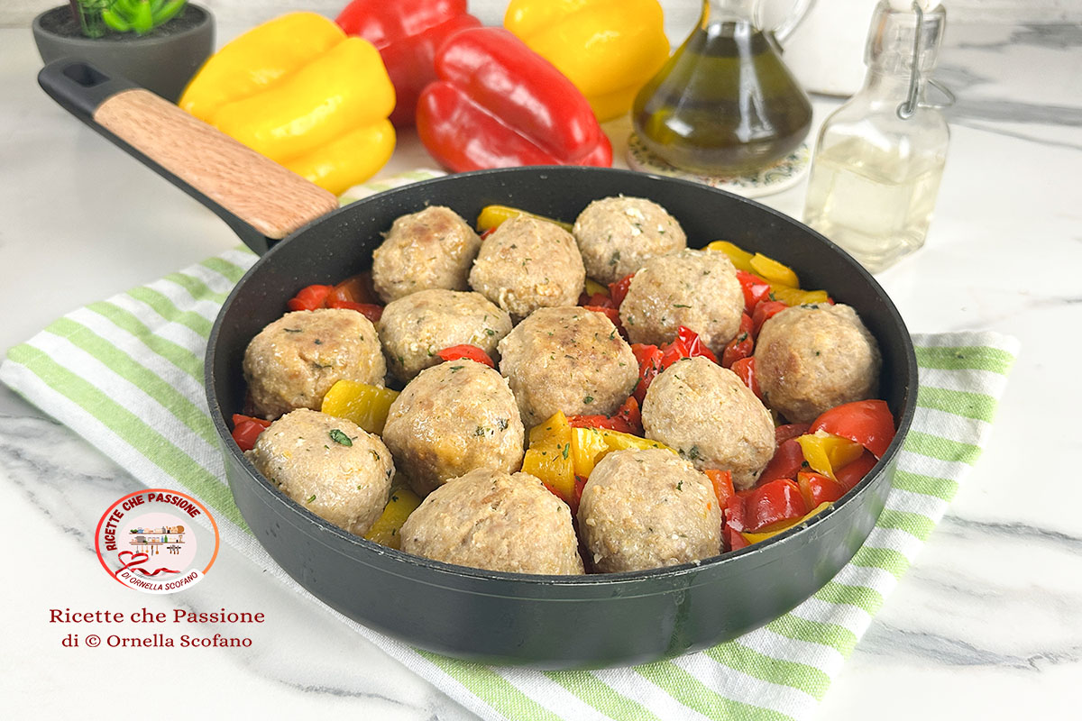 ricetta polpette con i peperoni in agrodolce