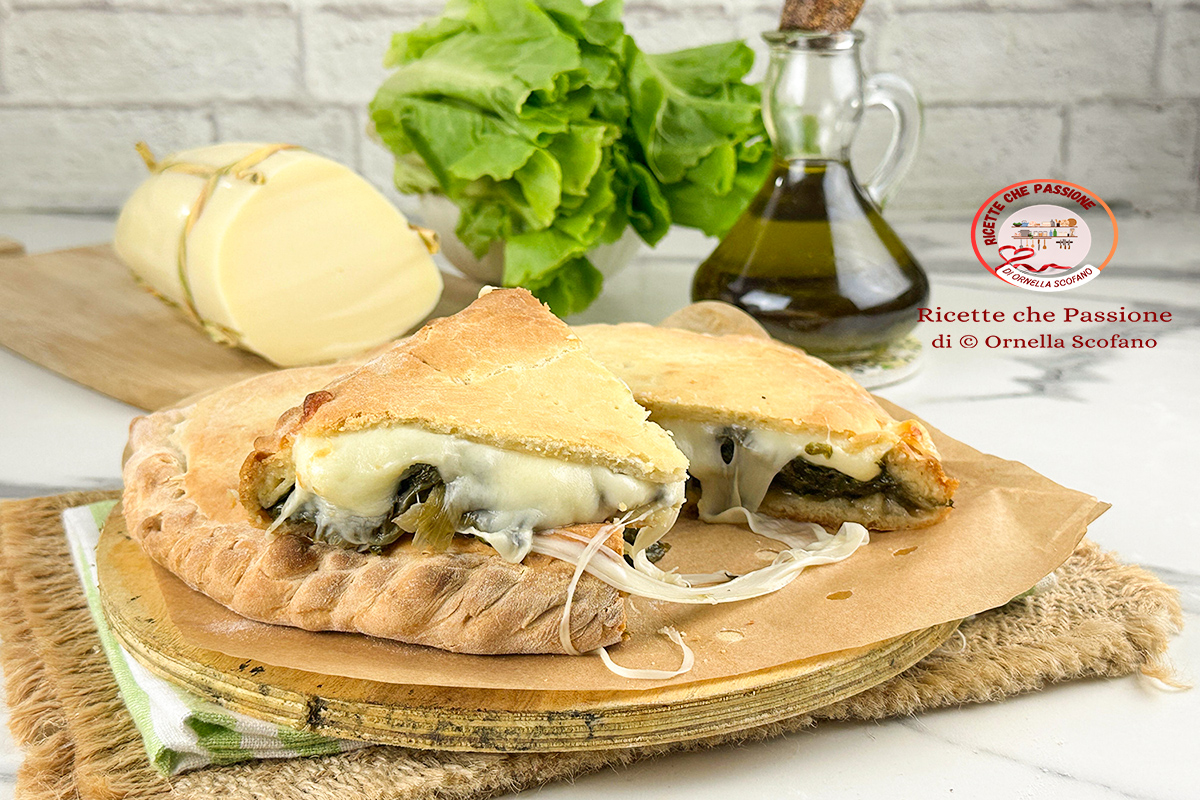ricetta pizza con scarola e provola filante