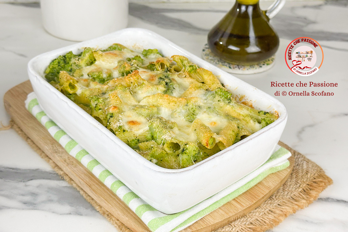 ricetta pasta con broccoli e provola gratinata al forno