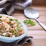 Farro gamberetti e pepe verde