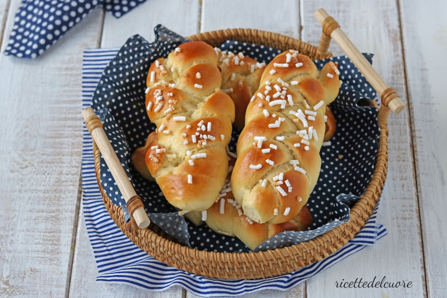 Treccine di pan brioche allo yogurt - ricettedelcuoreblog