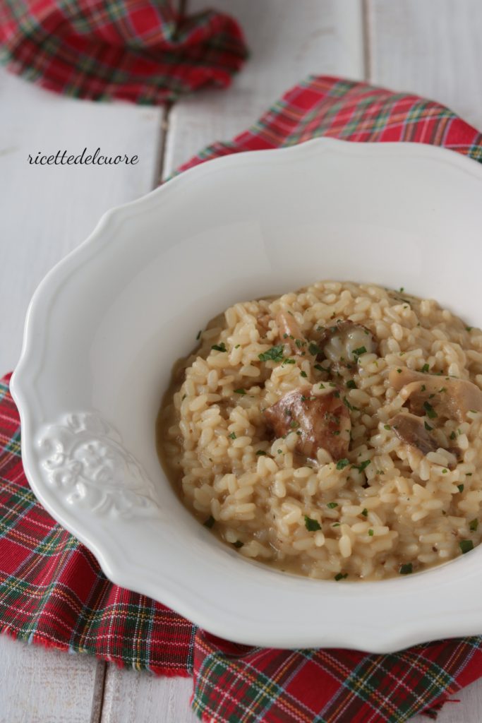 Risotto ai fughi porcini con funghi surgelati ricettedelcuore
