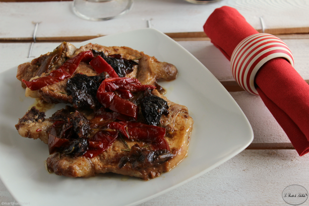 Lombatine Di Maiale Con Prugne E Peperoni - Le Ricette Di Libellula