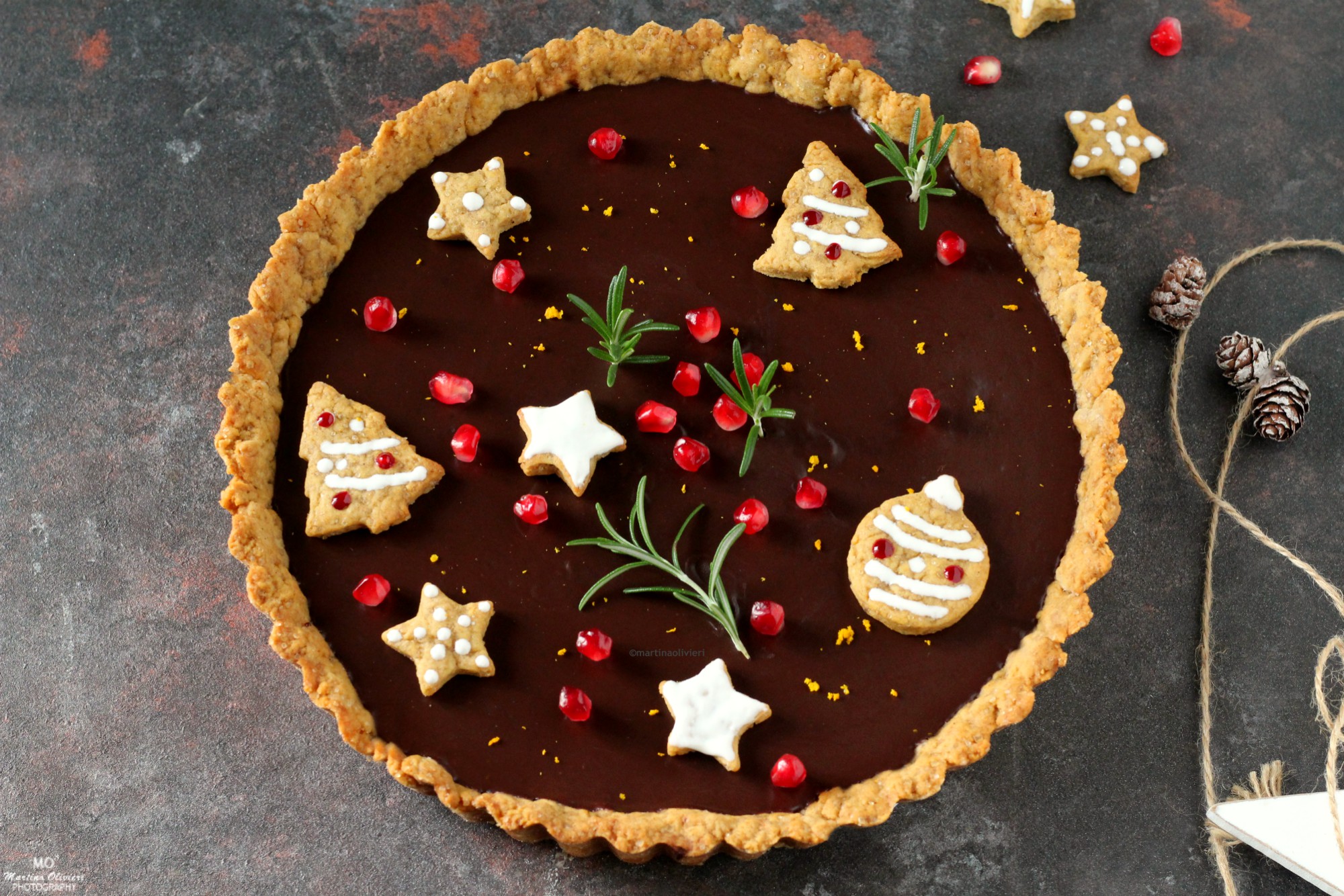 Crostata pan di zenzero con ganache al cioccolato