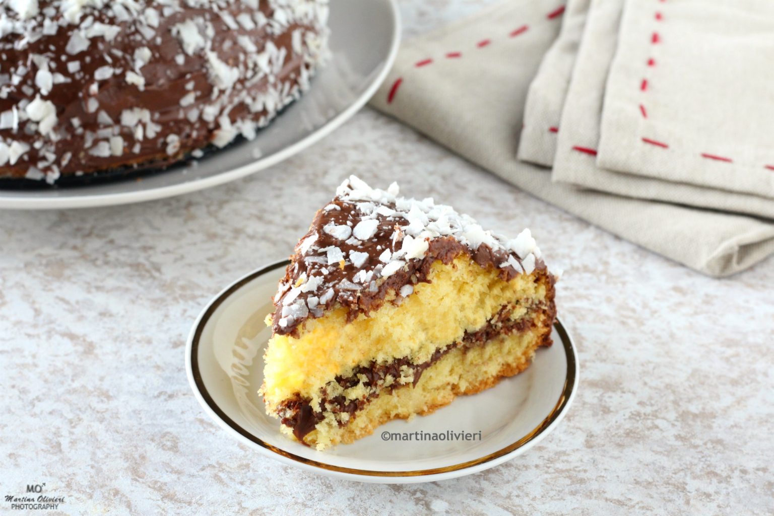 Torta al cocco e cioccolato - Le Ricette di Libellula