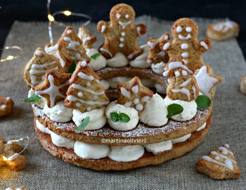 Gingerbread cream tart – Cream tart natalizia