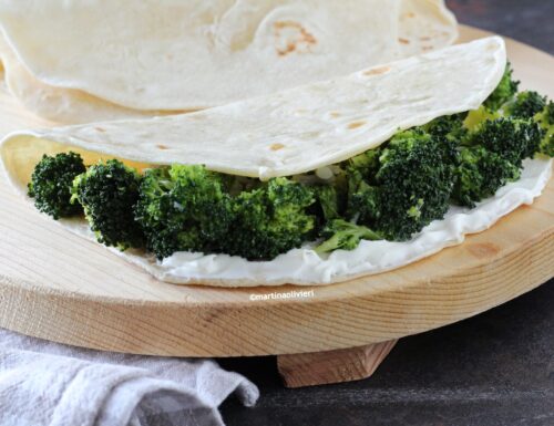 Tortillas con broccoli e formaggio