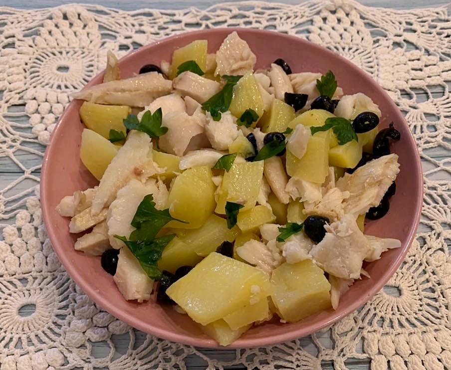 insalata di merluzzo patate e olive