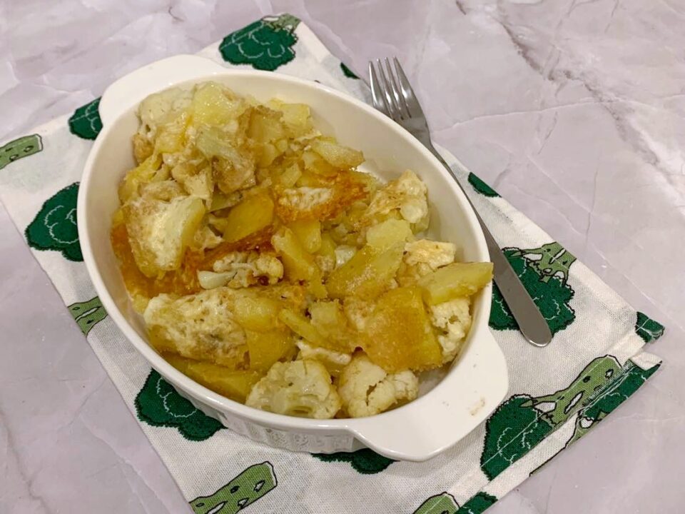 cavolfiore gratinato con patate