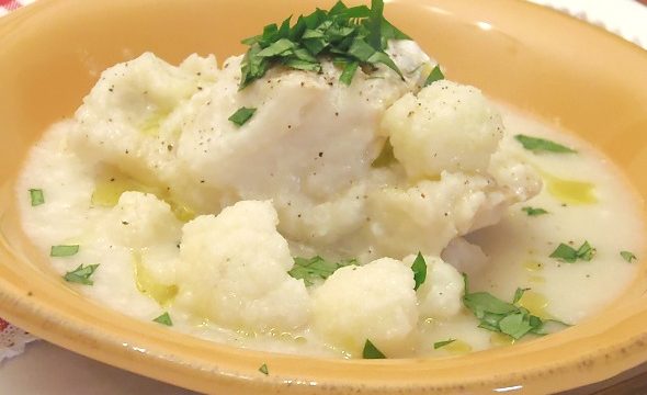 Baccala’ e Cavolfiori in umido , ricetta economica