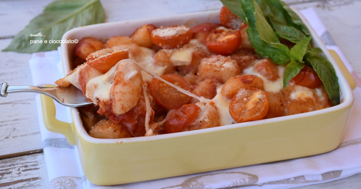 Gnocchi al forno gratinati con provola