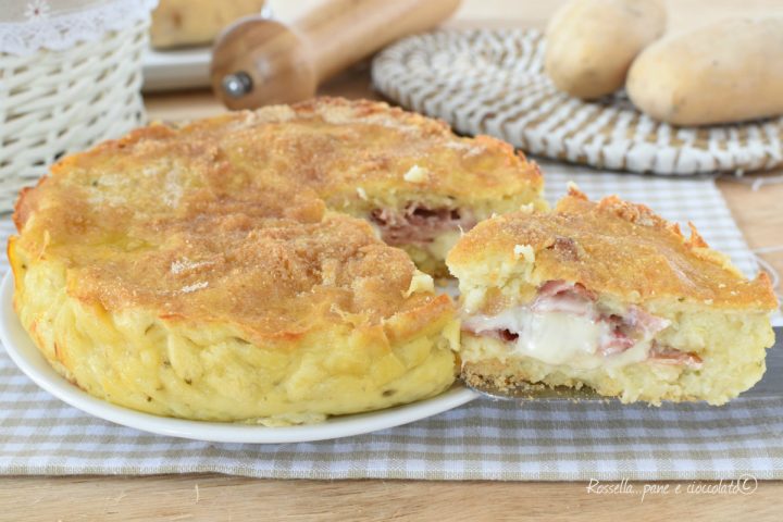 TORTA DI PATATE SPECK e PROVOLA con il Trucco per la Crosticina