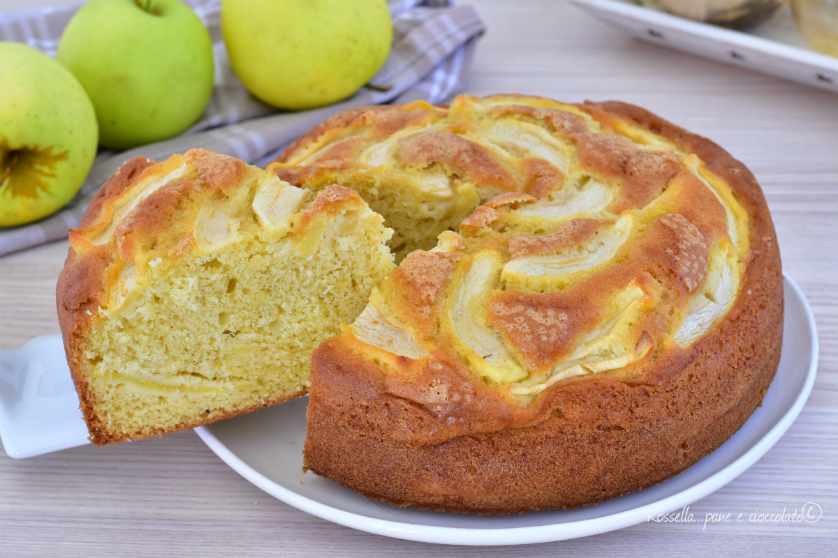 Torta Di Mele In Fette Alla Ricotta Senza Burro Con Mandorle Facile