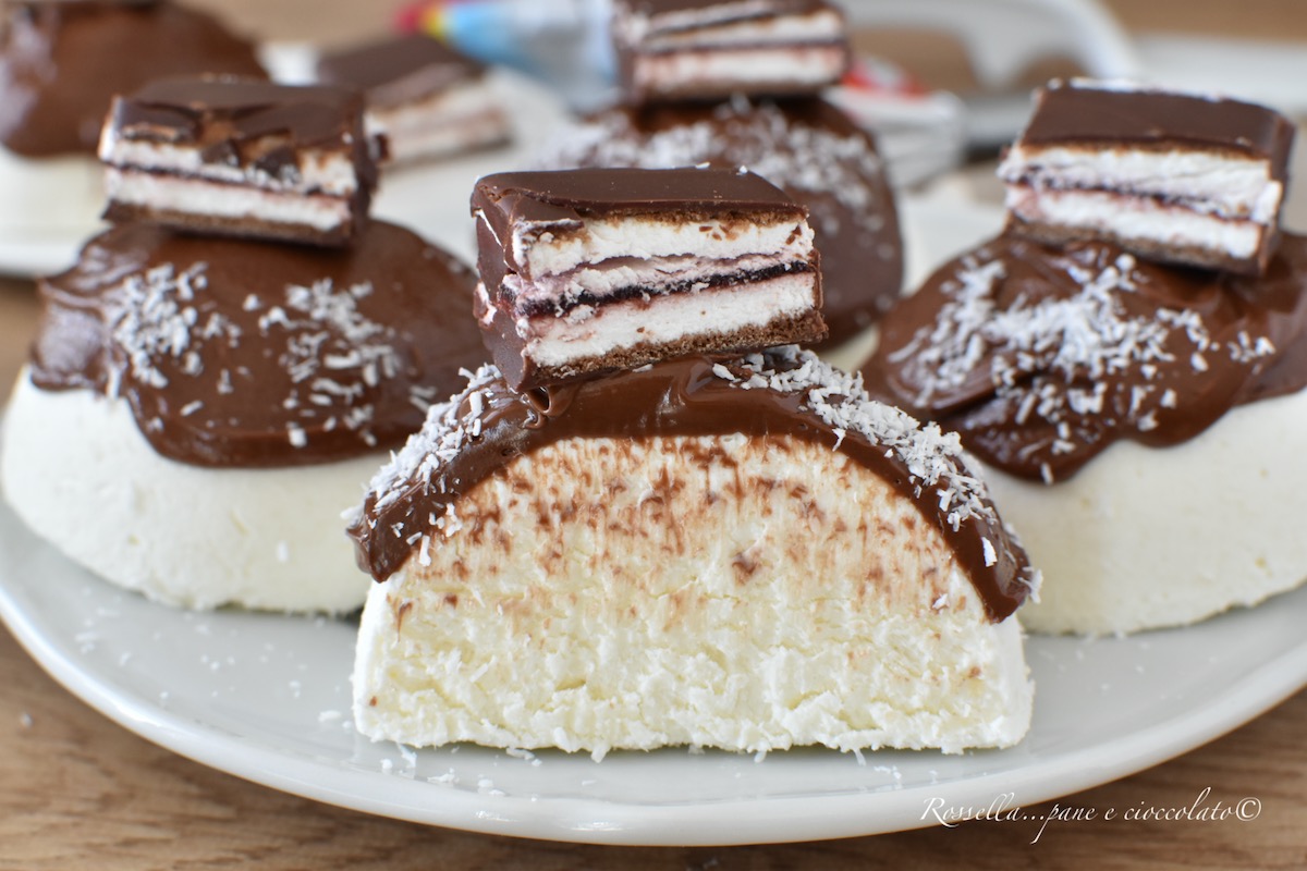 Tortine SEMIFREDDE Cocco e Cioccolato Ricetta DOLCE dessert freddo
