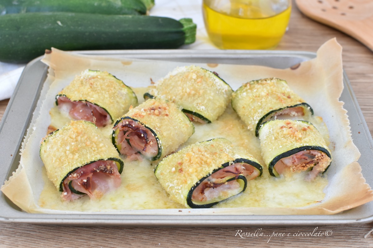 ZUCCHINE con Prosciutto Cotto al forno Ricetta Contorno o Antipasto ...